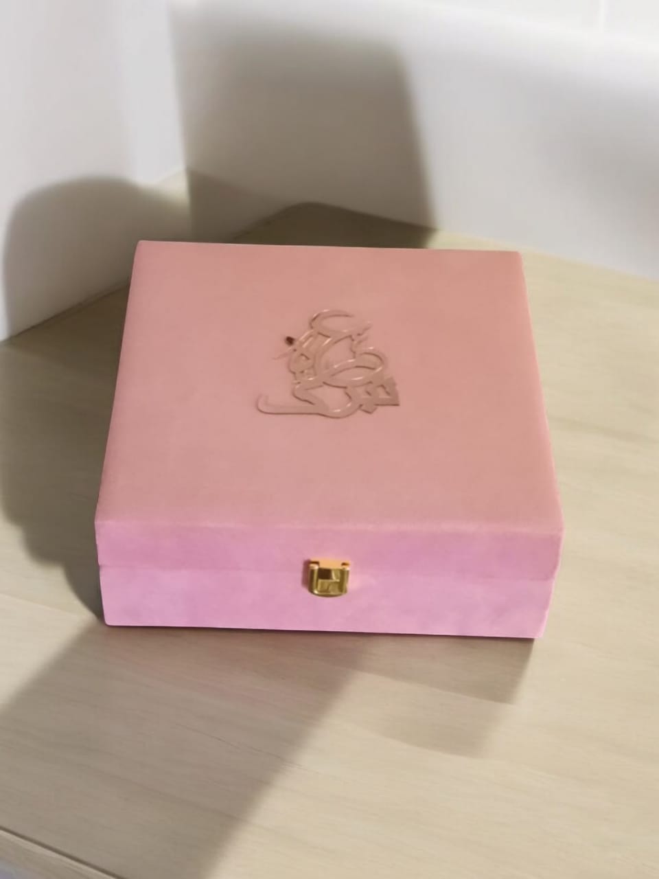 Tabarruk and Gift suede box with pouch bringing home blessing fill it sacred Token from your occation