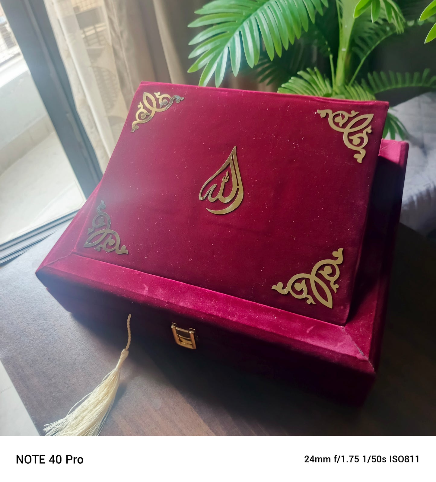 Bridal Wooden velvet Luxurious Quran set