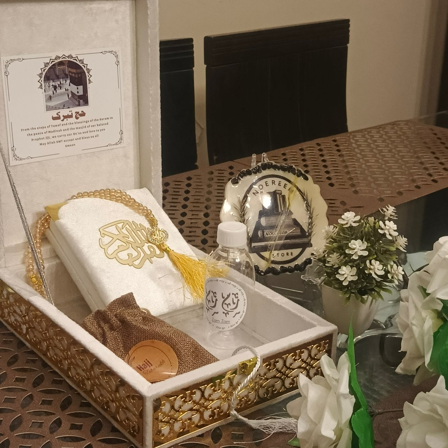 Wooden velvet Hajj/Umrah tabarrukh exquisite set
