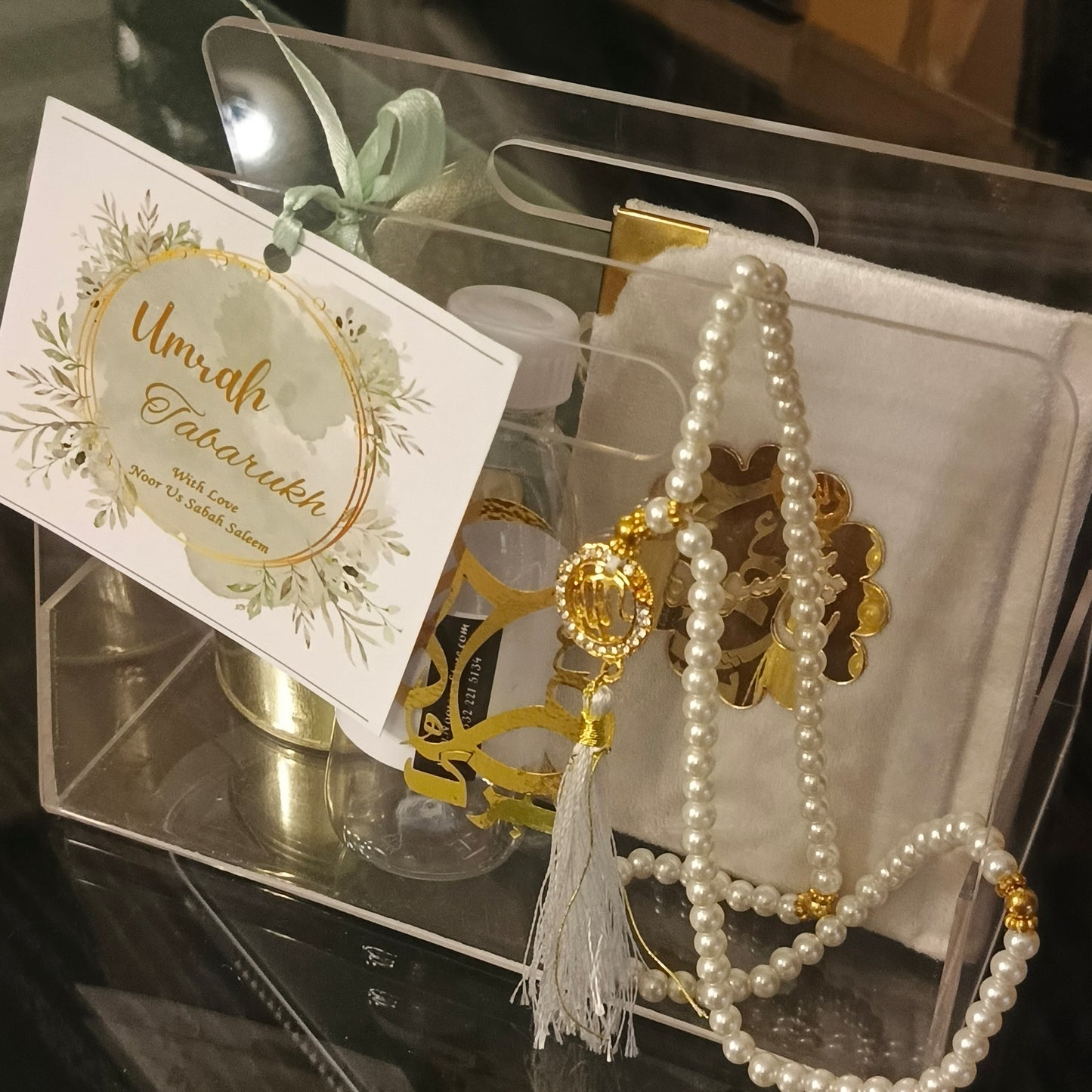 Hajj/Umrah tabarrukh Acrylic Basket | Gift Basket