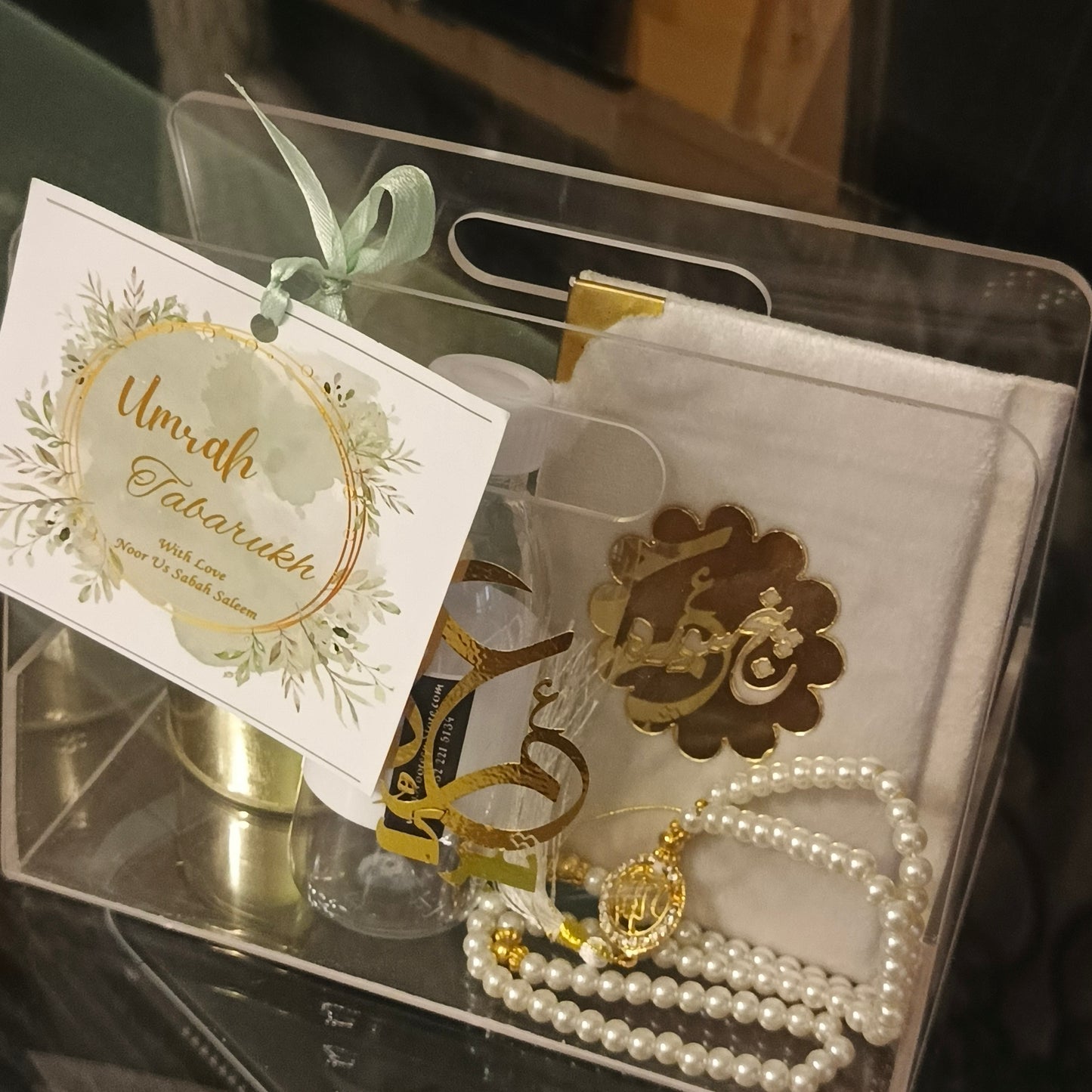 Hajj/Umrah tabarrukh Acrylic Basket | Gift Basket
