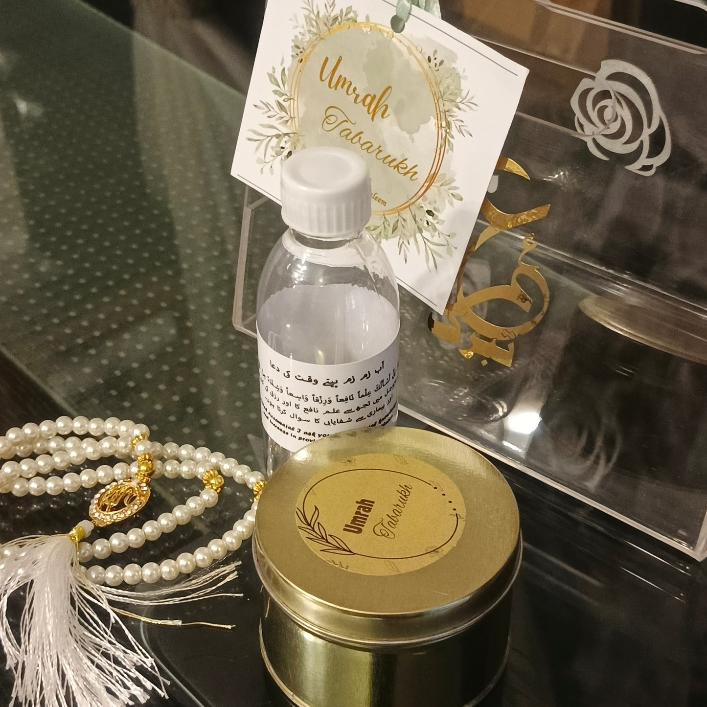 Hajj/Umrah tabarrukh Acrylic Basket | Gift Basket