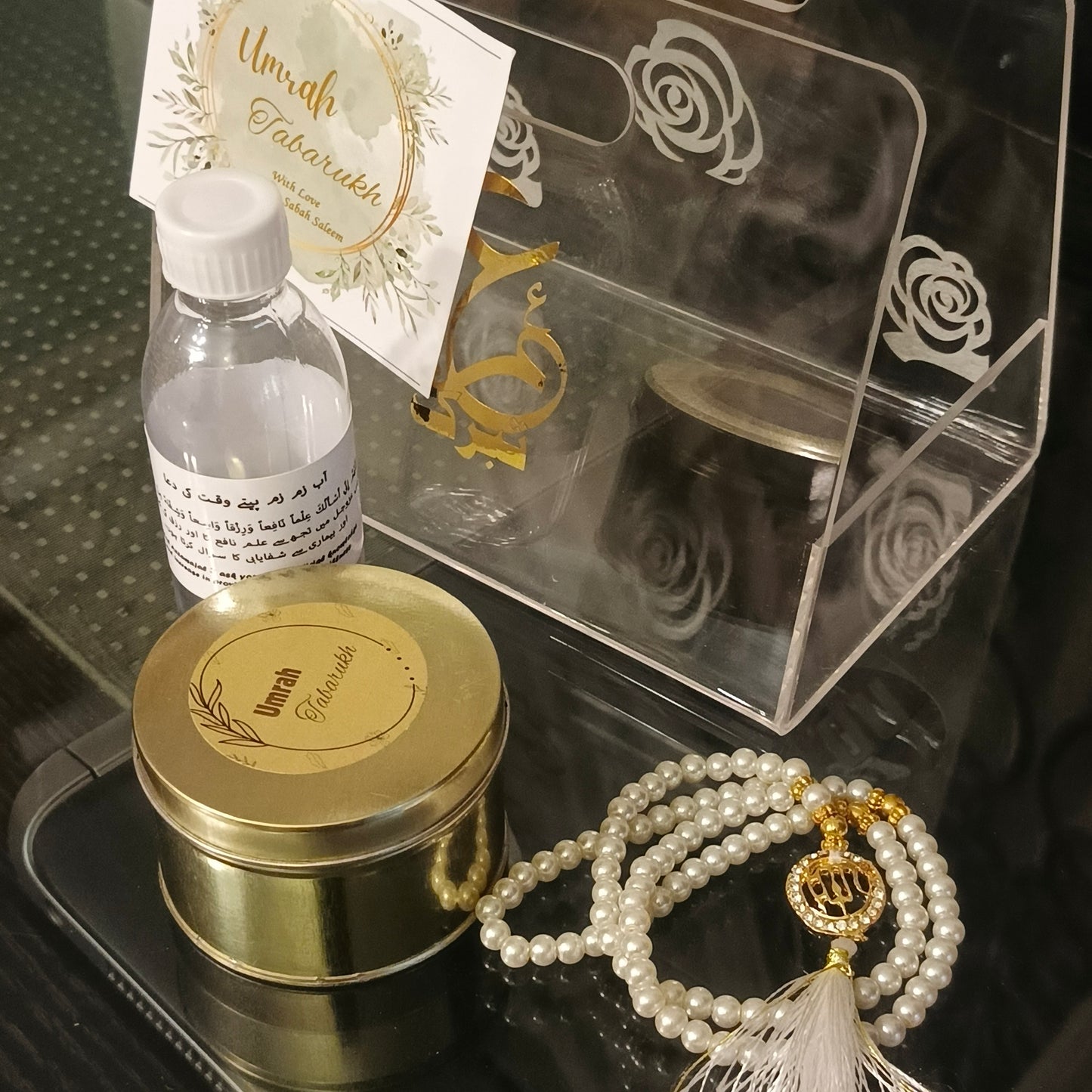 Hajj/Umrah tabarrukh Acrylic Basket | Gift Basket