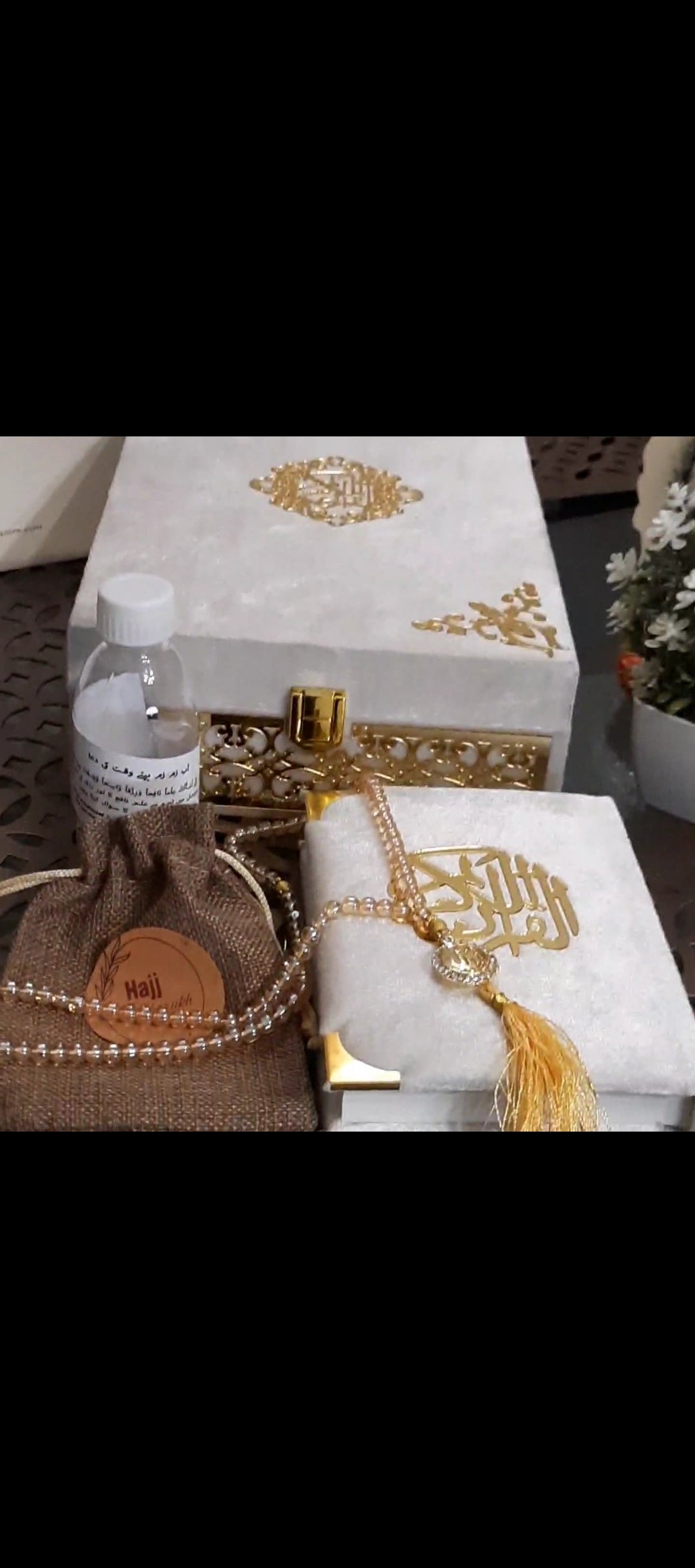 Wooden velvet Hajj/Umrah tabarrukh exquisite set