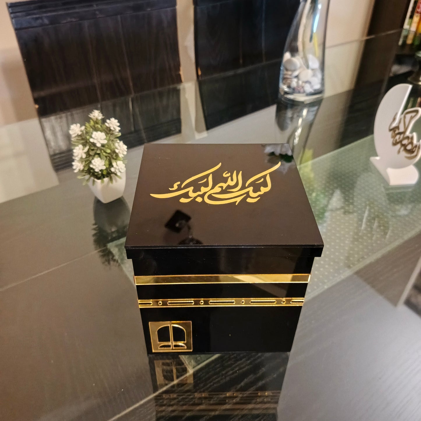 Acrylic Umrah/Hajj tabarrukh kaaba design black beauty box