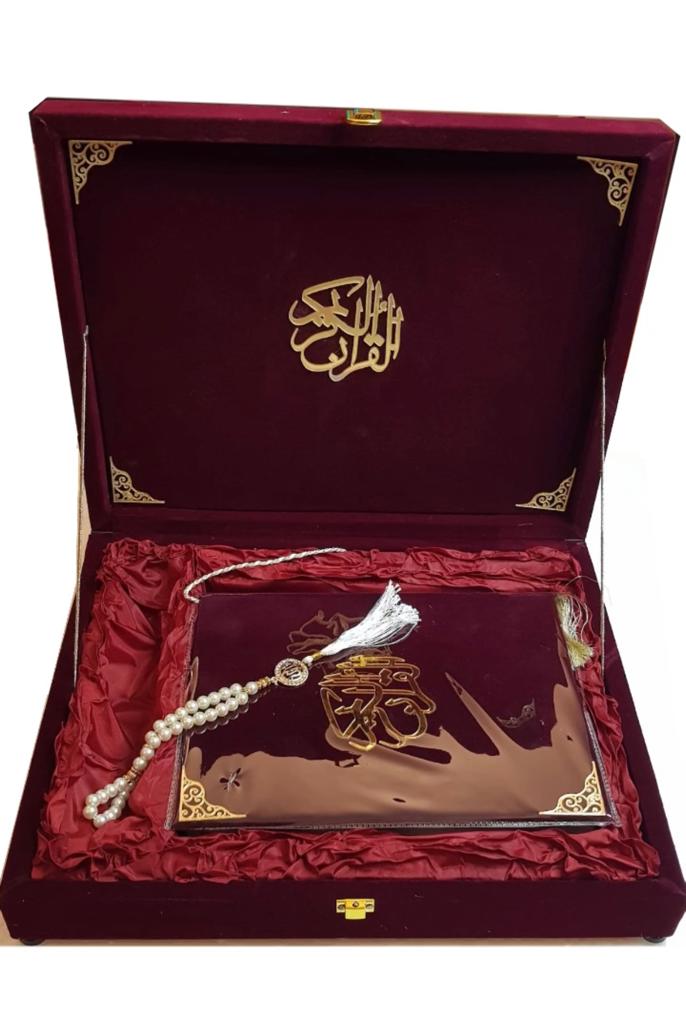 Walvet Quran Pak (Thirty Parah) With Tasbih & Box