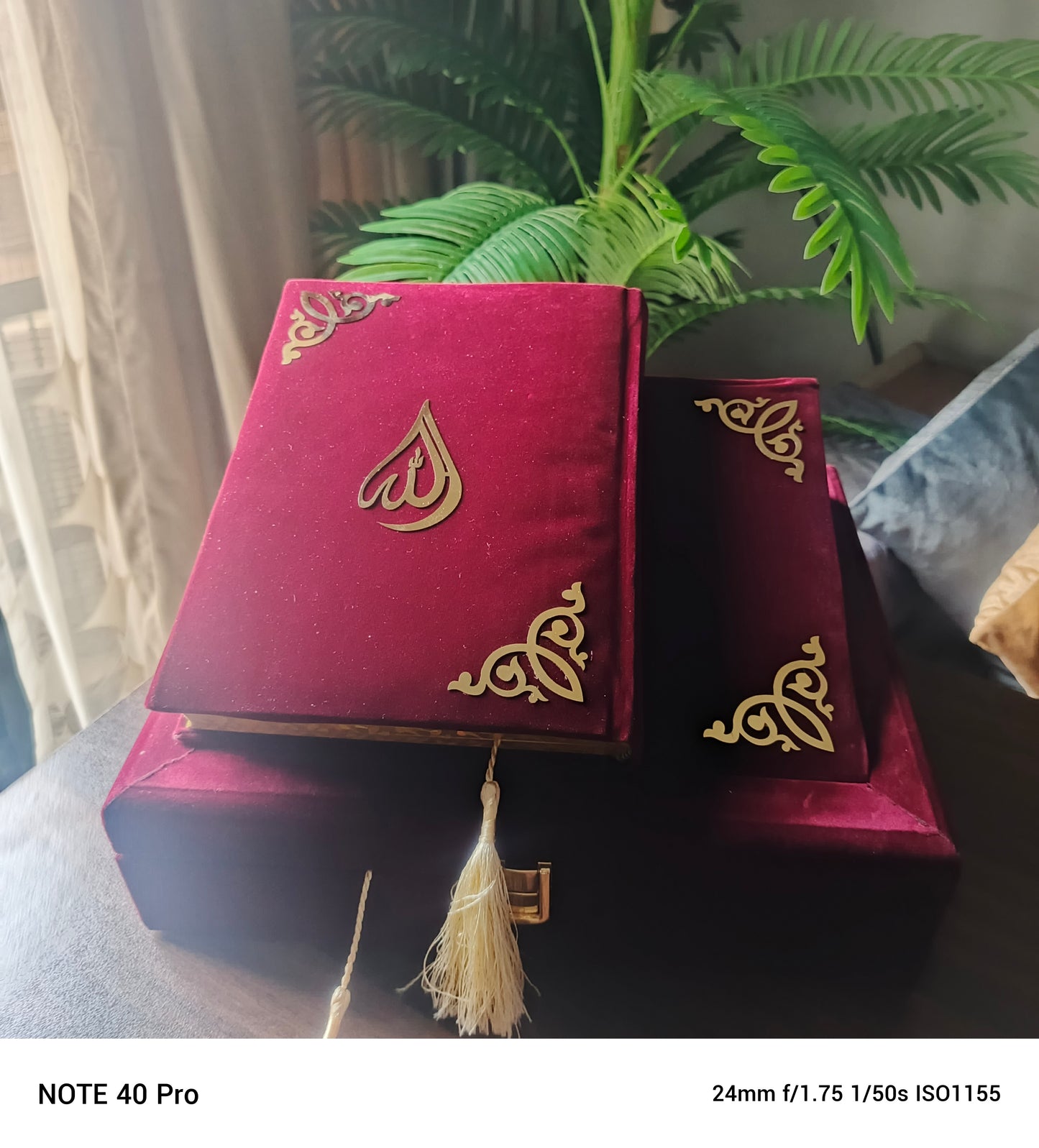 Bridal Wooden velvet Luxurious Quran set