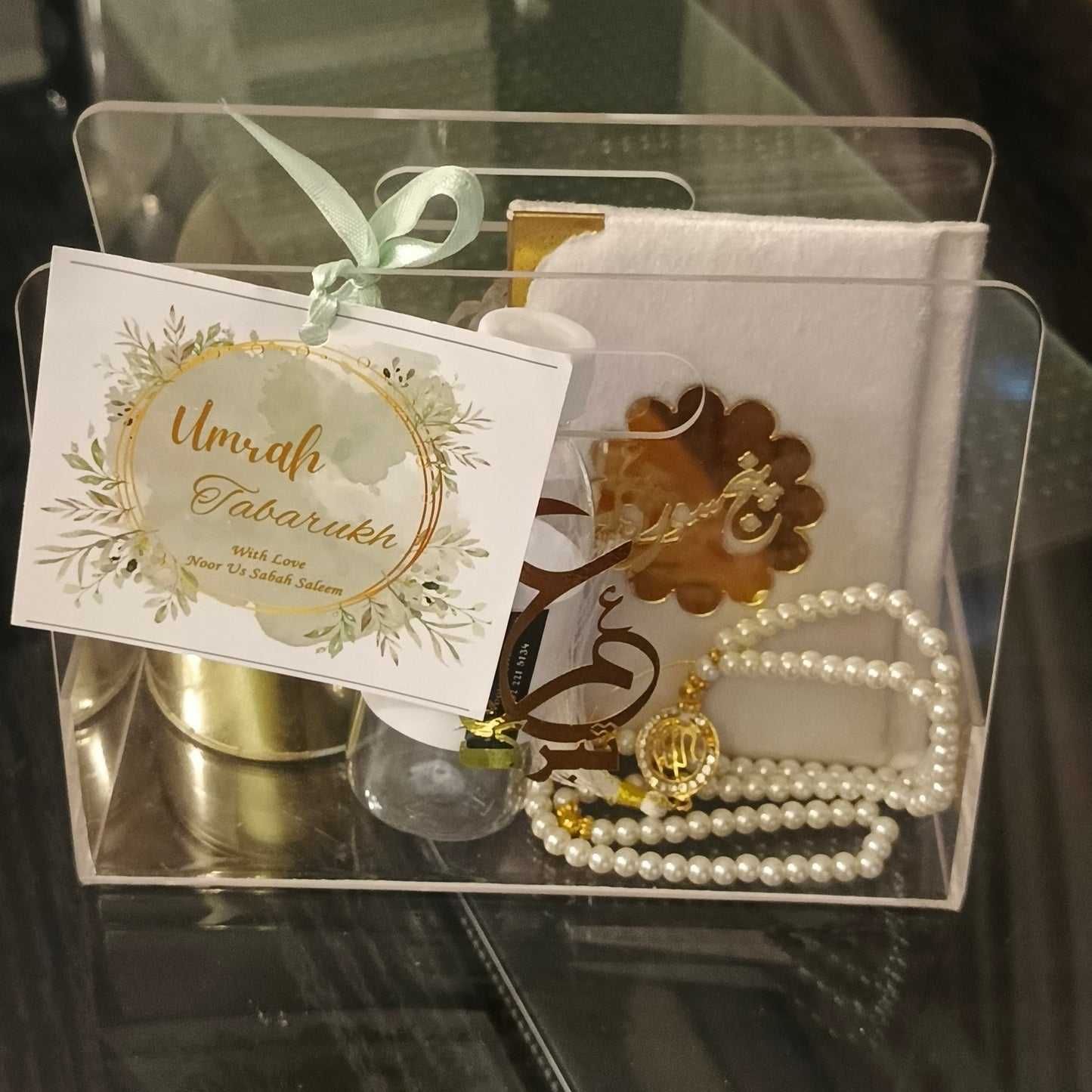 Hajj/Umrah tabarrukh Acrylic Basket | Gift Basket