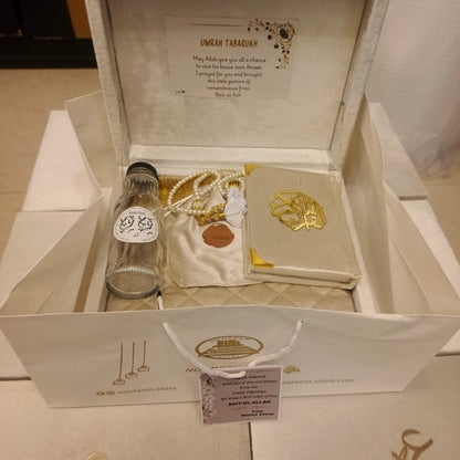 Exquisite Wooden velvet Hajj & Umrah tabarrukh sets