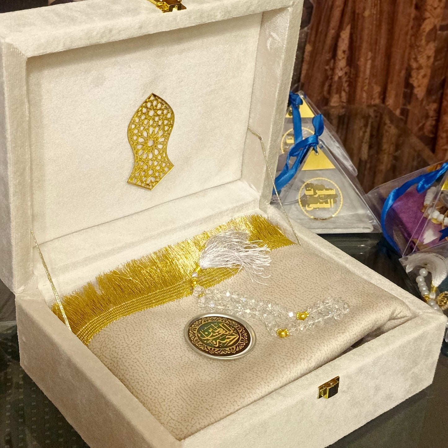 Rabi ul awal beautiful wooden velvet set
