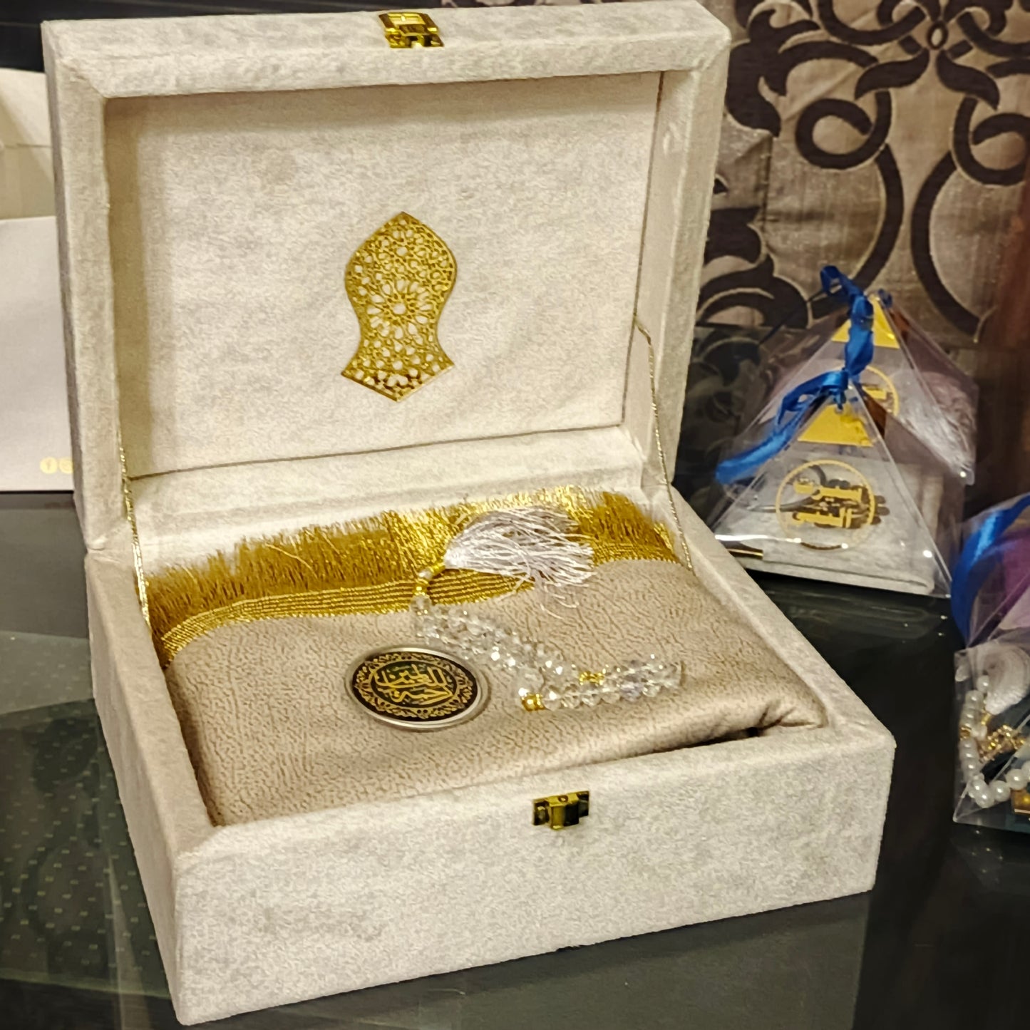 Rabi ul awal beautiful wooden velvet set