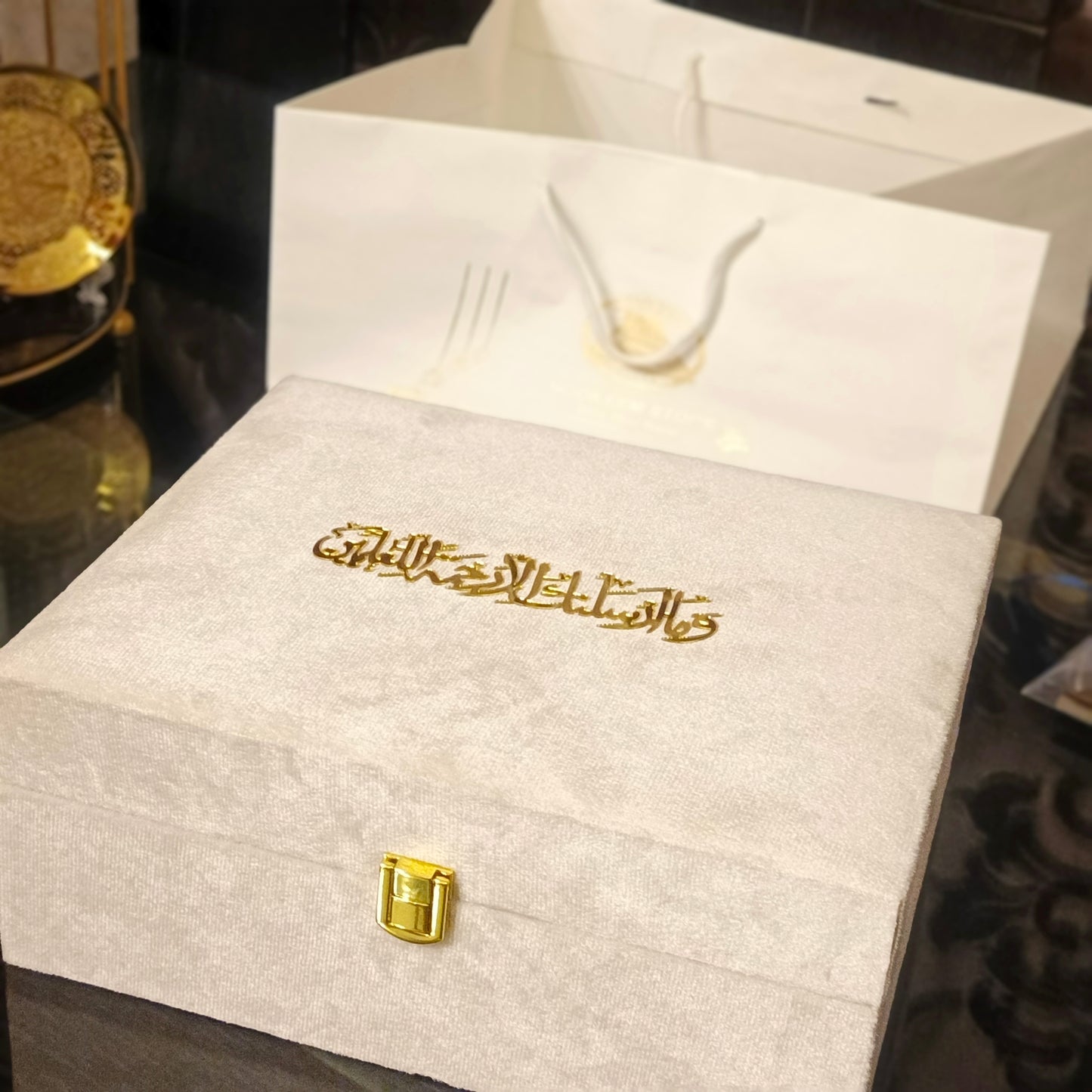 Rabi ul awal beautiful wooden velvet set