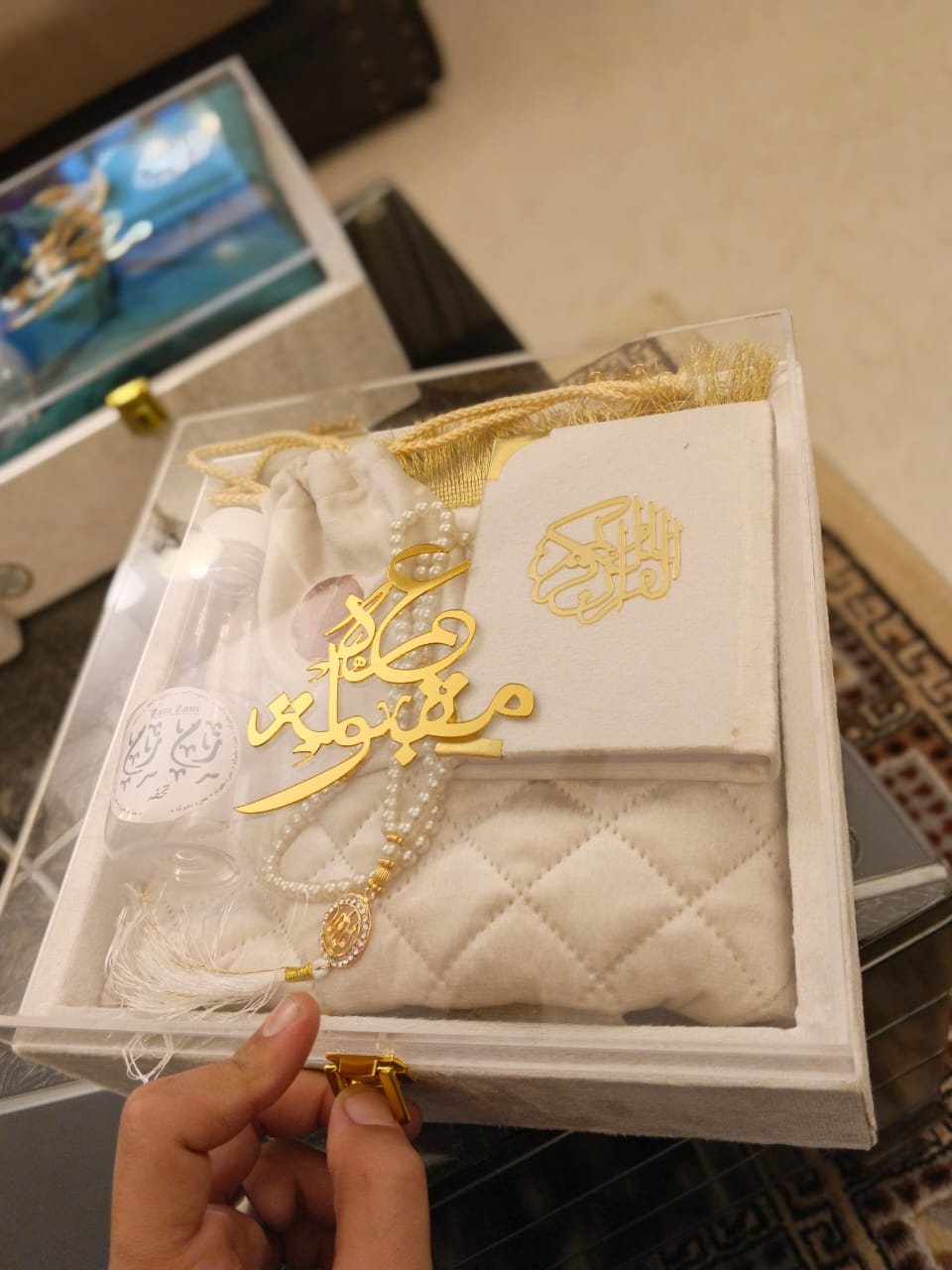 Wooden velvet MDf box