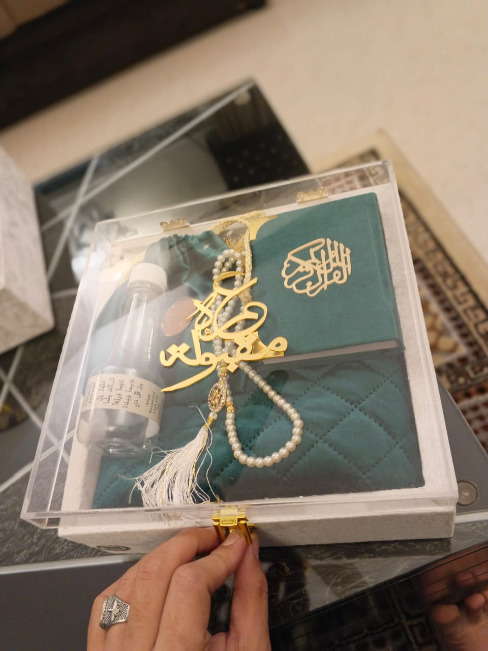 Wooden velvet MDf box