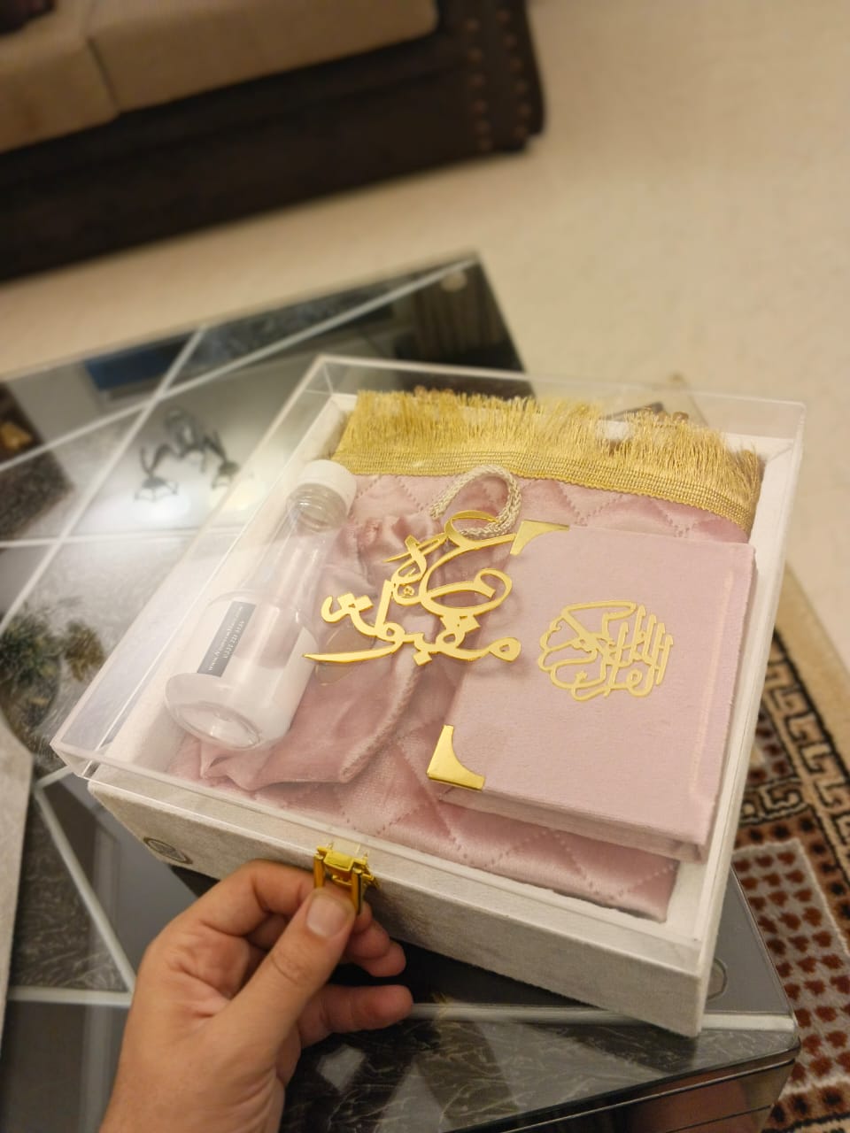 Wooden velvet MDf box