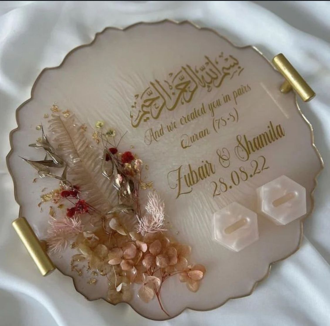 Nikkah and Engagment tray Makes your special day even more memorable Add A touch of elegance to your celebration