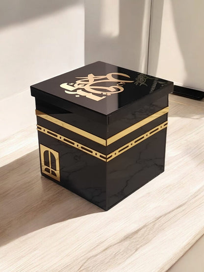 Acrylic Umrah/Hajj tabarrukh kaaba design black beauty box