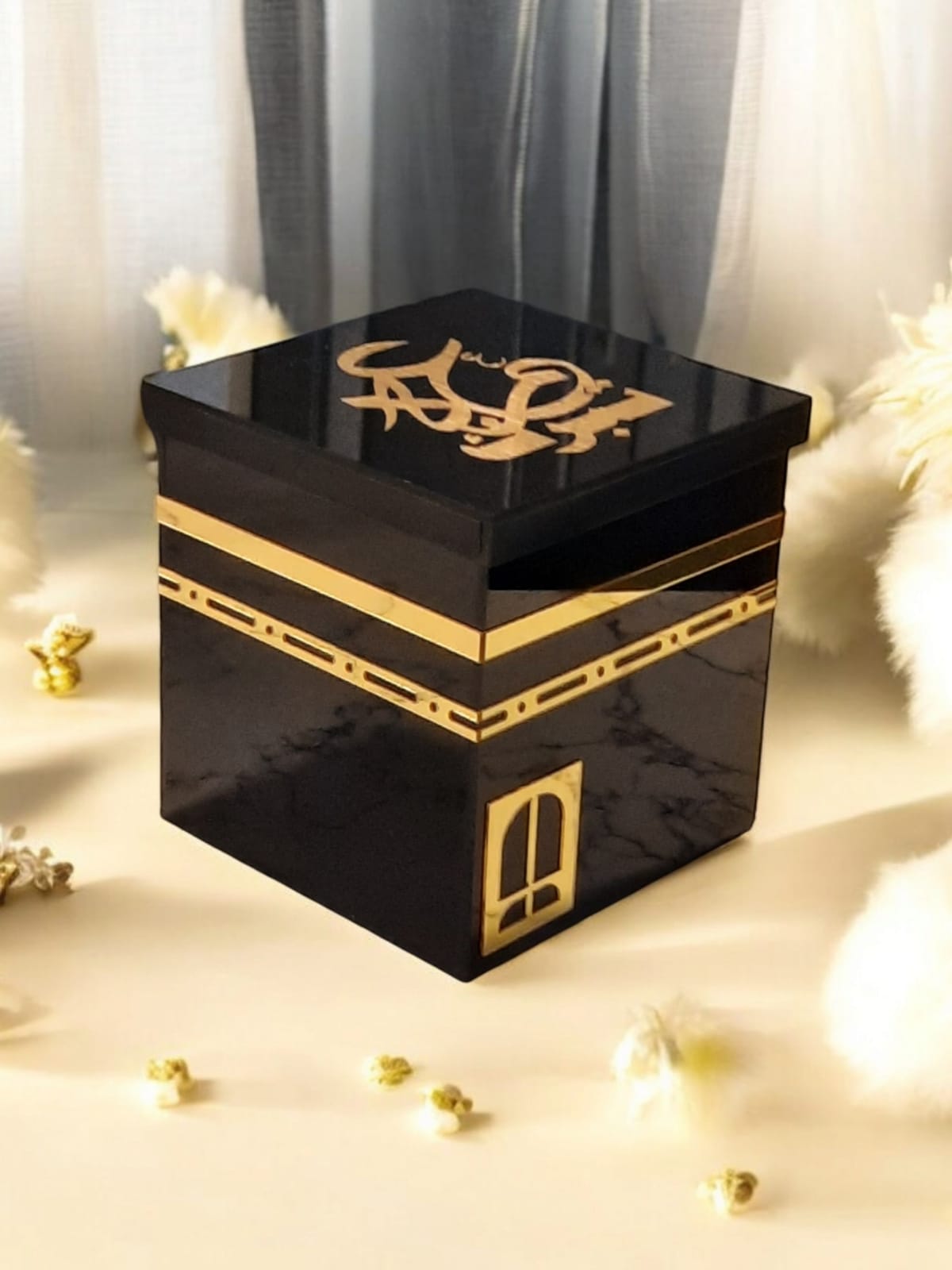 Acrylic Umrah/Hajj tabarrukh kaaba design black beauty box