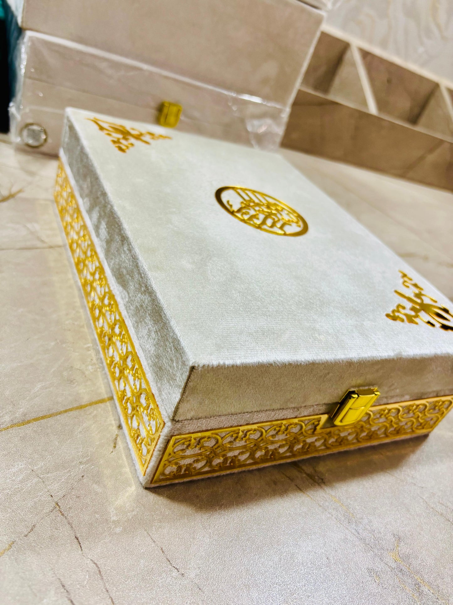 Wooden Velvet Hajj & Umrah Tabarrukh Gift Set