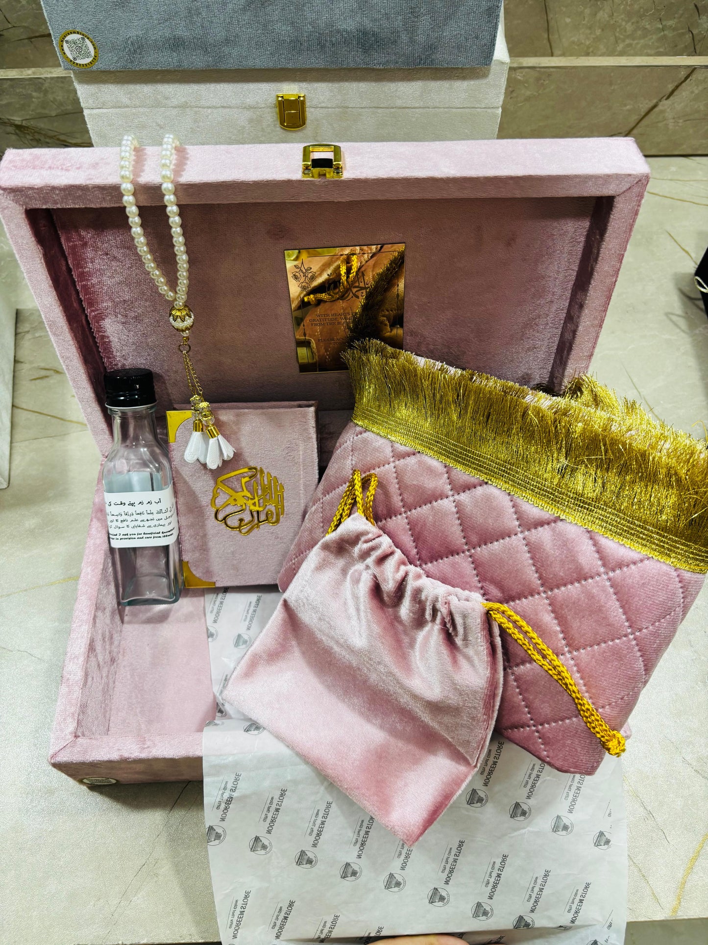 Wooden Velvet Hajj & Umrah Tabarrukh Gift Sets