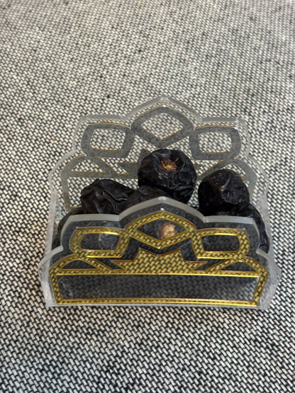 Acrylic Dates Mini Basket 6 sets with ajwa khajoor