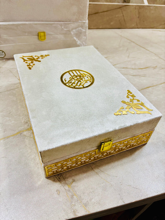 Wooden Velvet Hajj & Umrah Tabarrukh Gift Set