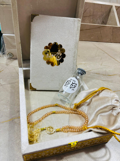 Wooden Velvet Hajj & Umrah Tabarrukh Gift Set