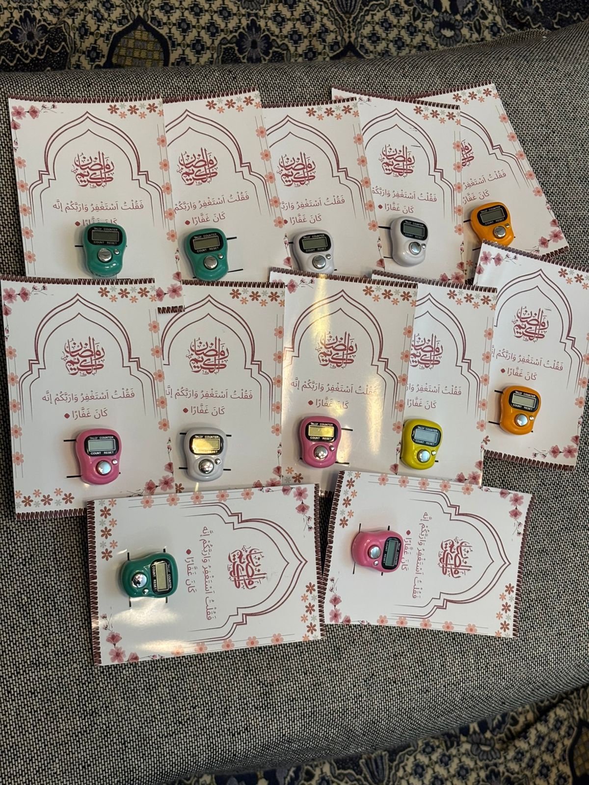 Ramadan Kareem Card with Counter Tasbeeh ( Pack of 6 )