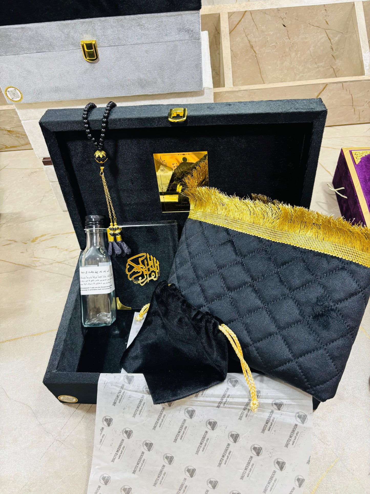 Wooden Velvet Hajj & Umrah Tabarrukh Gift Sets