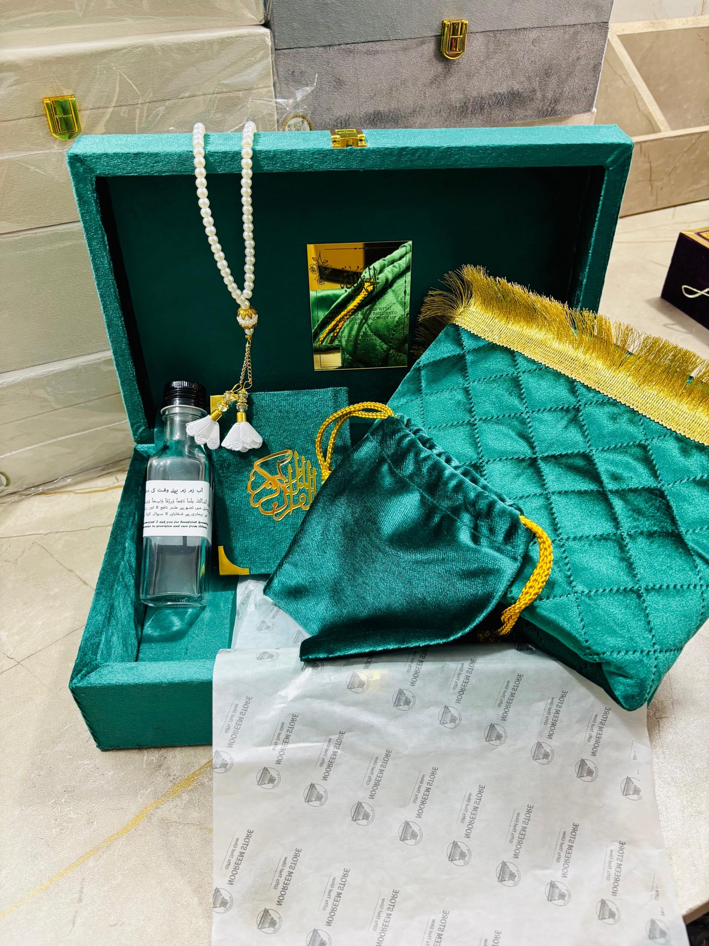 Wooden Velvet Hajj & Umrah Tabarrukh Gift Sets