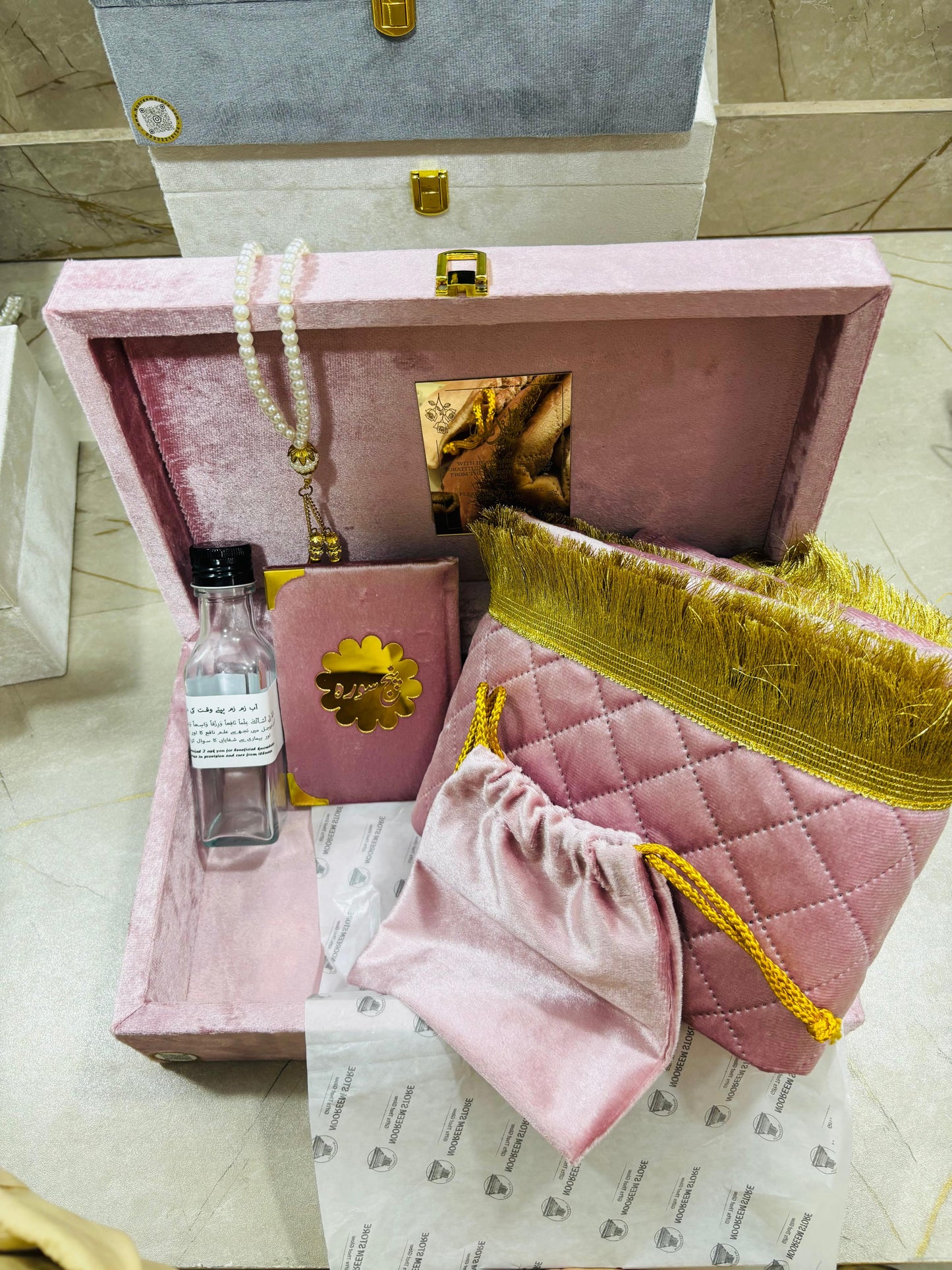Wooden Velvet Hajj & Umrah Tabarrukh Gift Sets