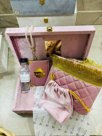 Wooden Velvet Hajj & Umrah Tabarrukh Gift Sets